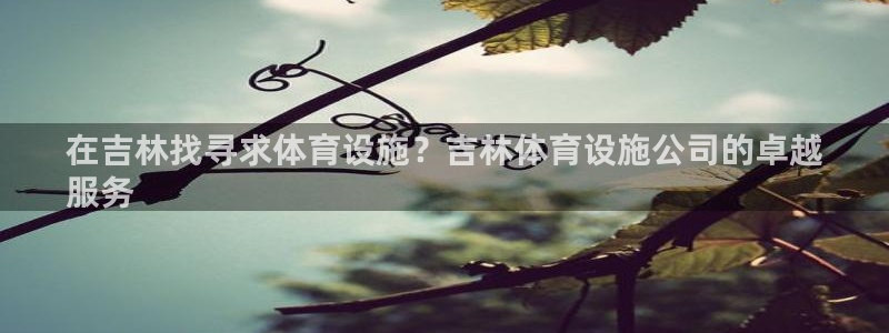 意昂3娱乐首页网站大全：在吉林找寻求体育设施？吉林体