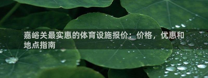 意昂3集团E.ON：嘉峪关最实惠的体育设施报价：价格