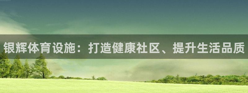 意昂3娱乐40996：银辉体育设施：打造健康社区、提